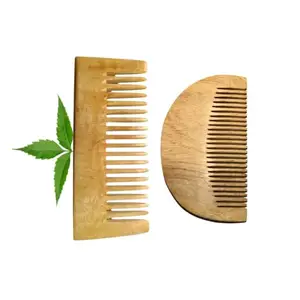 MICLAC Kacchi neem Beard & Shampoo comb Set for women