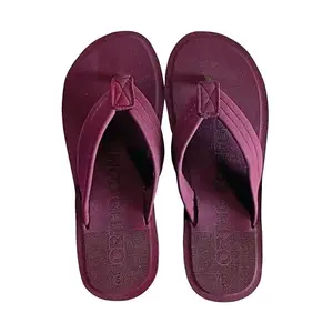 TATA 1MG Ortho Slippers with Extra Soft EVA Footbed and cushioned straps. For Heel, Knee and Back Pain. Provides enhanced foot support - Women Size 5 Maroon
