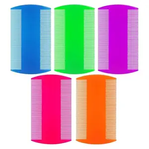 Double-Sided Nit Comb Set, Fine Tooth Lice Removal Combs, 6 Colours, Pack of 6