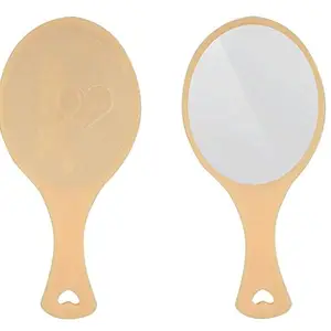 SIYAA Hand Mirror With Hair Comb For Women And Men Travel And Daily Use Multicolor 20 Gram Pack Of 1