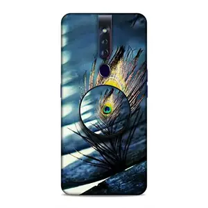 Screaming Ranngers Designer Printed Hard Matt Finish Mobile Case Back Cover with Mobile Holder for Oppo F11 Pro (Nature/Feather)