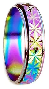 SOUMI JEWEL Rainbow Band Ring Men For Women