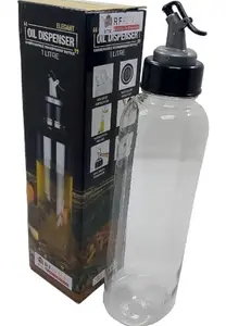 OIL DISPENSER Unbreakable Transparent Easy Pouring Oil Dispenser Bottle 1LTR