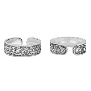 SILVERSPOT JEWEL 92.5 Sterling Silver Beautiful Trendy Adjustable Toe Ring for Women and Girls - Elegant and Comfortable Chandi Bichiya Leg Finger Rings (ST15)