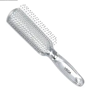 Vega Flat Hair Brush (India's No. 1* Hair Brush Brand) For Men & Women, Silver (R8-FBS)
