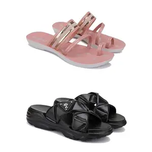 Stylish Heeled Sandals for Women/Comfortable & Lightweight, Daily Wear S_(Combo 2)-1944-1889-6-EURO-37