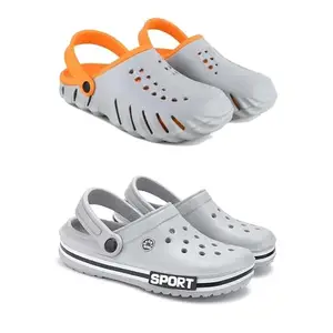 DRACKFOOT Men's Sandals Clogs| Lightweight Wear| Stylish & Easy to Wear For Men'S GRT-SAN-(2-COMBO)-3150-3016-7