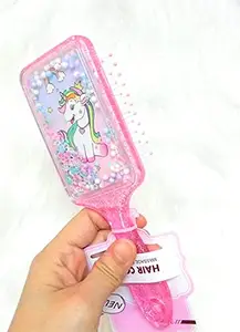 GJSHOP Unicorn Glittery Star Brush Comb Hairbrush for Kids Unicorn Hair Brush for Kids/Comb for Girls/Detangling Hairbrush for Girls (Rectangle Shape)
