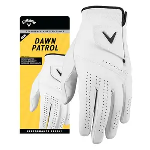 Callaway Leather Golf Dawn Patrol Glove (Worn on Right Hand, White 2024, Small, Standard)
