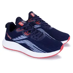 Lancer Mens FLASH-10NBL-RED Navy Running Shoe, 7