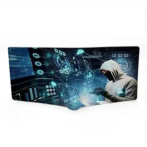 CRAFTSEVER Canvas Wallet for Men and Boys 6 Card Holder Wallet,bi fold Canvas Printed Genuine Wallet and Purse Card Holders for Men (Dark Brown)