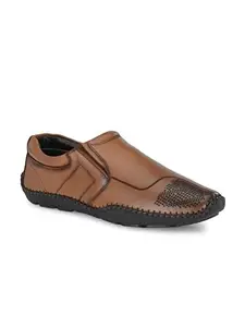 Shences GENUINE LEATHER ROMAN SANDAL FOR MEN (TAN)