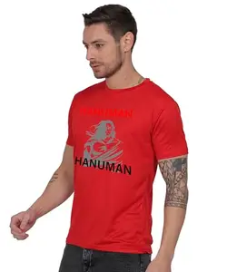Soft & Durable Printed Cotton T-Shirt for Men - Trendy and Comfortable Red