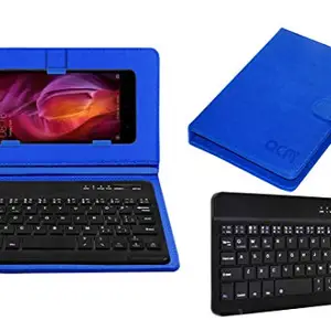 ACM Acm Bluetooth Keyboard Case Compatible with Xiaomi Redmi Note 4 Mobile Flip Cover Stand Study Gaming Blue