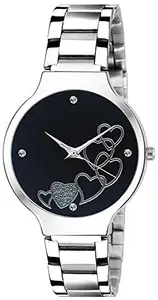 ON TIME OCTUS Analog Black Girl's and Women's Watch OT-616 (Black)