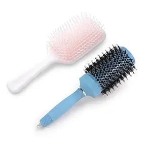 Kuber Industries Hair Brush | Bristles Brush | Hair Brush with Paddle | Sharp Hair Brush for Woman | Suitable For All Hair Types | TGX525..-XH45PNK | Ice Blue & Pink