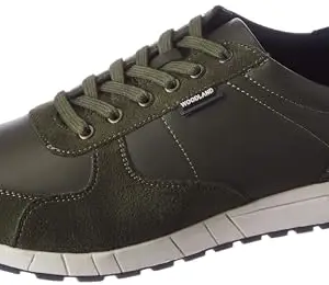 Woodland Men's Olive PU Casual Shoes-8 UK (42EU) (OGJ 4607022)
