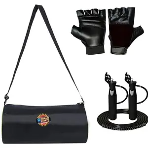 SIMRAN SPORTS Home Gym Accessories Gym Bag with Skipping Rope and Gym Gloves