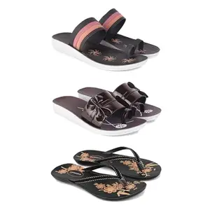 Women's Comfortable Sandal,Casual Lightweight Sandal for Everyday Wear | CL-(COMBO-3)-1992-1987-O20-7