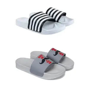 DRACKFOOT Men's Sandals | Lightweight Wear| Stylish & Easy to Wear For Men'S GR-SAN-(2-COMBO)-3026-1590-9