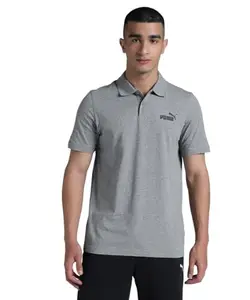 Puma Men's Solid Regular Fit T-Shirt (688799_Medium Gray Heather