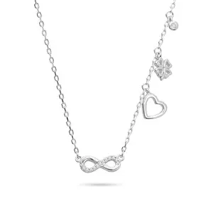 Nistra Luck Charm Necklace | 925 Sterling Silver | For Women | With 925 Stamp And Certificate Of Authenticity | Silver (Rhodium Plated)