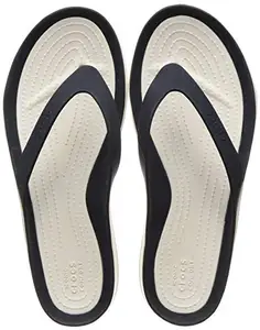 Crocs Women's Swiftwater Navy/White Slipper-6 Kids UK (204974-462)