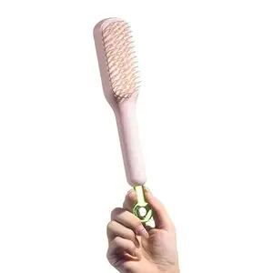Self-Cleaning Anti-Static Massage Comb,One-pull Clean Massage Comb,Easy Self Cleaning Hair Brush for Women,Scalable Rotate Lifting Self Cleaning Hairbrush Hair Styling Tools (Multicolor)