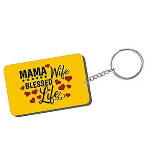 Family Shoping Mothers Day Gifts Mama Wife Blessed Life Keychain Keyring for Car Home Office Keys