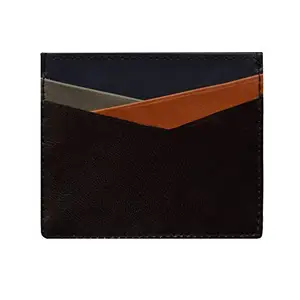 ABYS Genuine Leather Card Holder for Men and Women (Multi-Colour_CH-555BKBL)