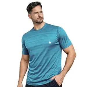 NINQ Half Sleeve Compression T-Shirt - Men's Athletic & Sports Tights for Fitness