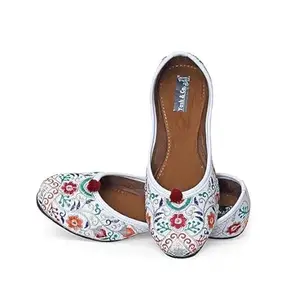 Yash&co. Yash & Co. Traditional Embroided Hand Crafted Rajasthani Phulkari Jutti,Size(7) | Comfortable Stylish Slip on Ethnic and Traditional Bellies Jutti