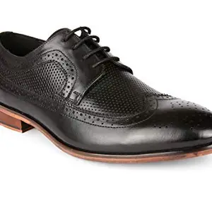 San Frissco Men Genuine Leather Bastian Black Brogues Formal Shoes