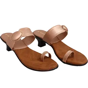 Hero shoe line Ethnic One-Toe Kitten Heel Sandals For Women
