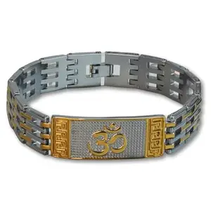 Japam Gold Plated Sarv Om Duotone Bracelet – 8.5 Inches Length