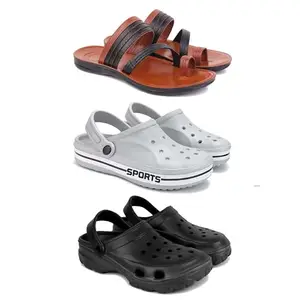 DRACKFOOT Men's Sandals | Lightweight Wear| Stylish & Easy to Wear For Men's GR-SAN-(3-COMBO)-3151-3067-3123-8