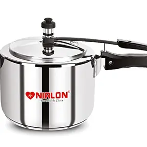 NIRLON Classic Induction Friendly Stainless Steel Inner Lid Pressure Cooker, 5 Liters