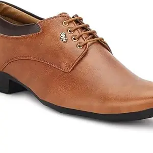 Men Synthetic Leather Formal Derby SP20 Tan Shoes 6
