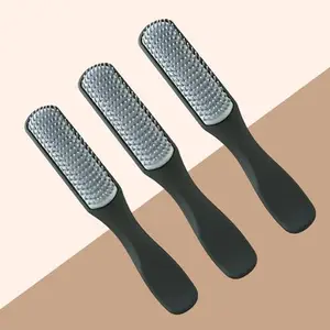 Homestic Hair Brush | Flexible Bristles Brush | Hair Brush with Paddle | Straightens & Detangles Hair Brush | Suitable For All Hair Types | C19-BLK-S | Small | 3 Piece | Black