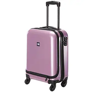 Nasher Miles New York Plus Hard Sided Polycarbonate Small Cabin Luggage with Laptop Compartment Pink 48 cm Trolley Bag
