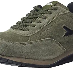 Bata Power Mens Extreme Leather Olive Green Casual Shoes