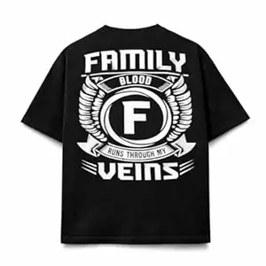 Crafted Signature Back Print Pure Cotton Graphic Print Round Neck Half Sleeves Fit Unisex T-Shirt Featuring Viking Warrior Design “Never Underestimate The Power Your Name”(BKP-04-TS-FAMILY)