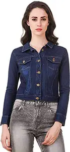 Shree Sarwar Creation Women Denim Jacket (Light Blue_Large)