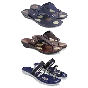 Women's Sandals | Lightweight Wear| Stylish & Easy to Wear For Women'S PCV-SAN-(COMBO-3)-1973-1963-1945-7