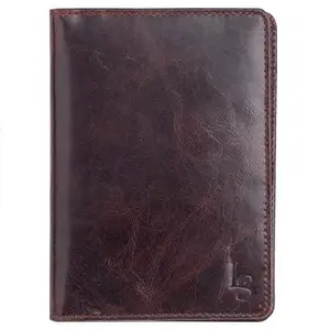 LOUIS STITCH Premium Leather Passport Holder for Men | Maroon Brown Passport Holder| Platinum Collection