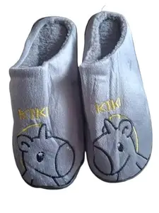 WINTER WOOLEN SLIIPER FOR LEDIES (GERY, UK Footwear Size System, Adult, Women, Numeric, Medium, 10)