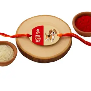 Raavi colors Furry Friend Rakhi | Handmade & Safe, Perfect for Loyal Puppy