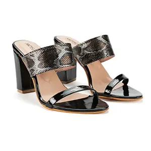 MOSAC Women's and Girl's High Heels Sandals Casual Block Cone Heel