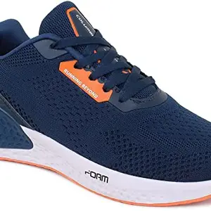 Columbus Men's Doppler Sports Running Shoe- Turquoise Blue/Orange UK/India-9