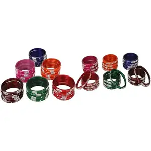 Somil Combo Bangles Set For Women & Girls | Multi-Color Chudi | Wedding, Festival, Daily & Occasion Use, Pack Of 48, Multicolor -A314
